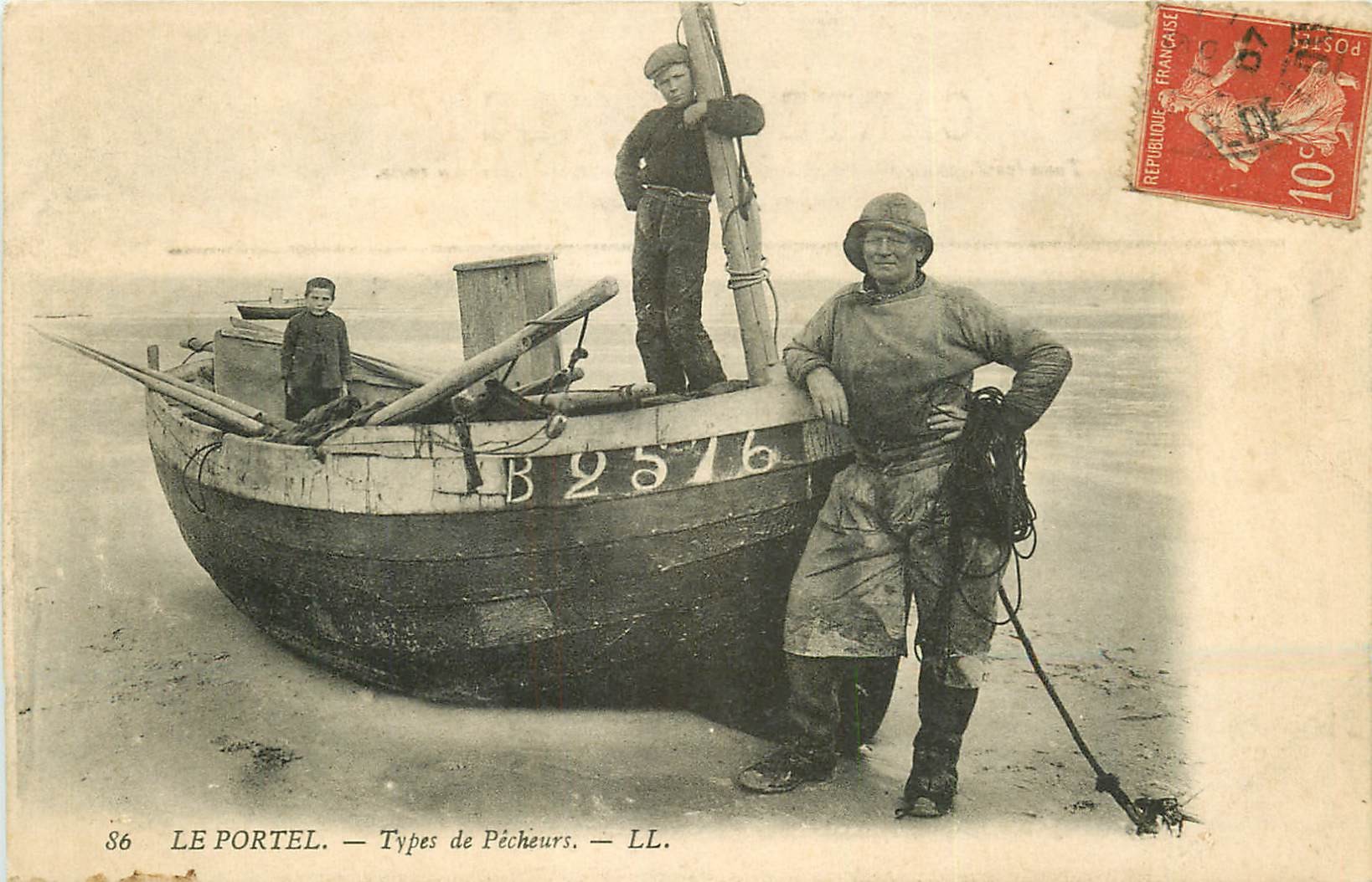 62 LE PORTEL. Types de Pêcheurs 1907