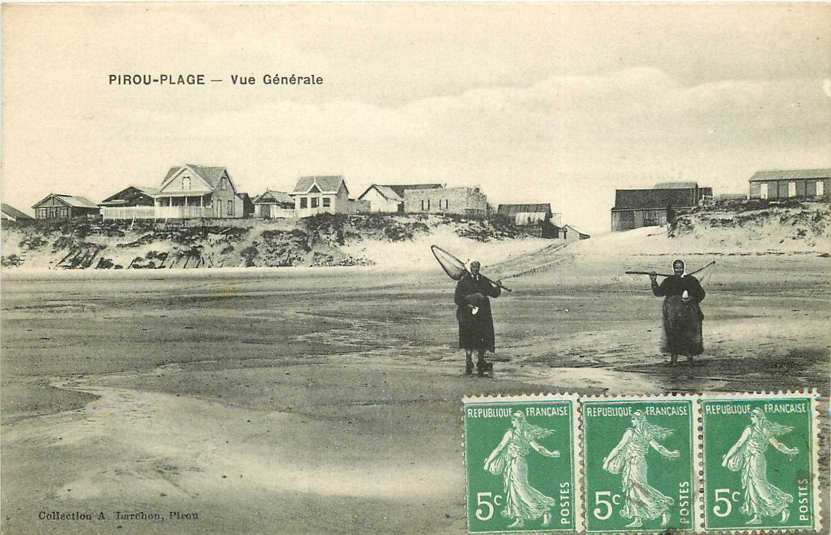 Cpa Trouville. La plage, Chalets et villas 1904