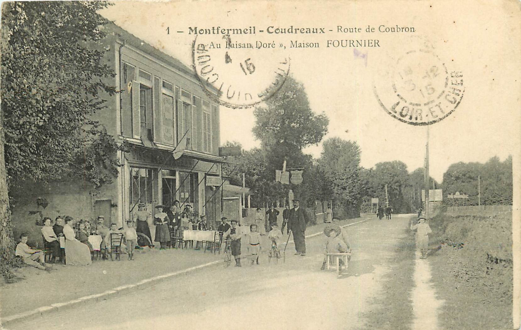 93 MONTFERMEIL-COUDREAUX. Café Restaurant Au Faisan Doré route de Coubron 1915
