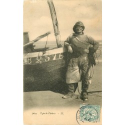 59 DUNKERQUE. Type de Pêcheur et sa barque