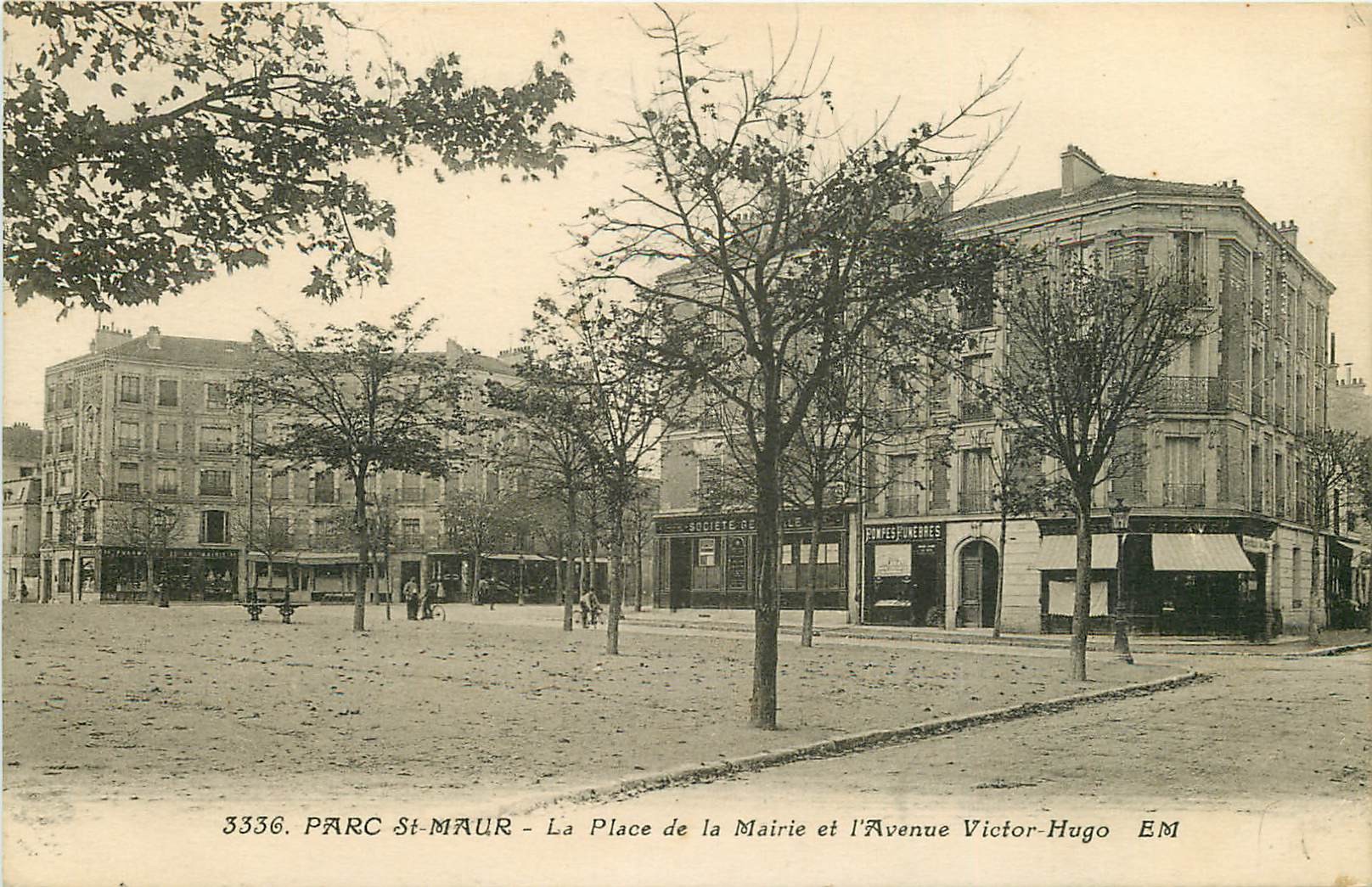 94 SAINT MAUR DES FOSSES. Place Mairie et Avenue Victor Hugo Banque Société Générale 1935