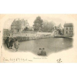 carte postale ancienne 14 CAEN. Top Promotion Passerelle de Vaucelles 1901
