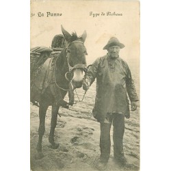 LA PANNE. Type de Pêcheur avec son Cheval en Belgique