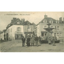 89 L'ISLE-SUR-SEREIN. Boulangerie Müller sur Place de la Fontaine 1906