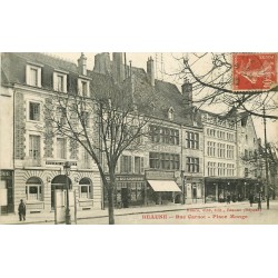 21 BEAUNE. Banque Société Générale et Café du Centre rue Carnot Place Monge 1919