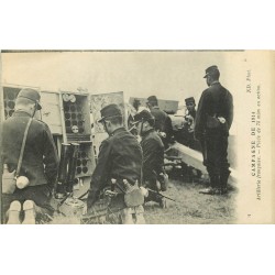 MILITARIA. Campagne de 1914 Artillerie Française Pièce de 75 m/m en action