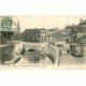 carte postale ancienne 14 CAEN. Top Promotion Poissonnerie et Abreuvoir 1907 Wagon et Laveuses