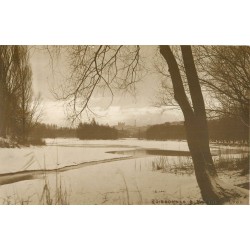 Photo Cpa 69 LYON. Le Lac gelé en Hiver par Boissonnas à Mangin vers 1907