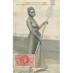 3 Cpa SOUDAN MALI. Femme Somono Pêcheurs, Les Mares Mosquée et laveuses bords du Niger