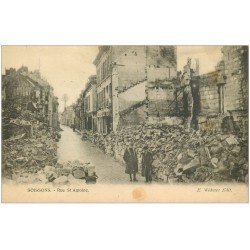 carte postale ancienne 02 SOISSONS. 1914-18 Rue Saint-Antoine 1921