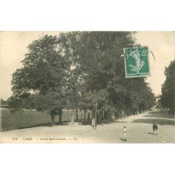 carte postale ancienne 14 CAEN. Top Promotion Cours Sadi Carnot 1909