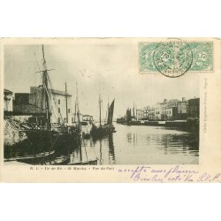 17 SAINT-MARTIN-DE-RE. Vue du Port 1902