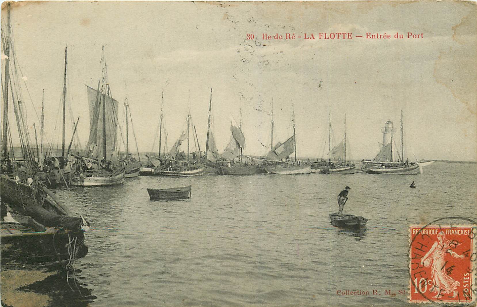 17 ILE DE RE. La Flotte. Bateaux de Pêcheurs au Port 1914