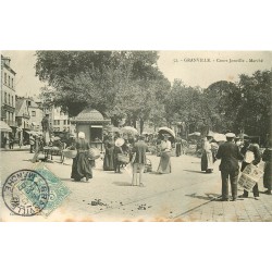 50 GRANVILLE. Le Marché Cours Jonville 1907 et Banque Société Générale