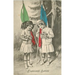 MILITARIA. Fraternité latine Franco-Italienne par Audino