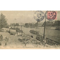 2 Cpa 75 PARIS. Bateaux sur la Seine 1907 et Rue de la Barre 1905