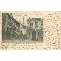 10 TROYES. Banque Crédit Lyonnais Place Audifred et rue Juvénal des Ursins 1904