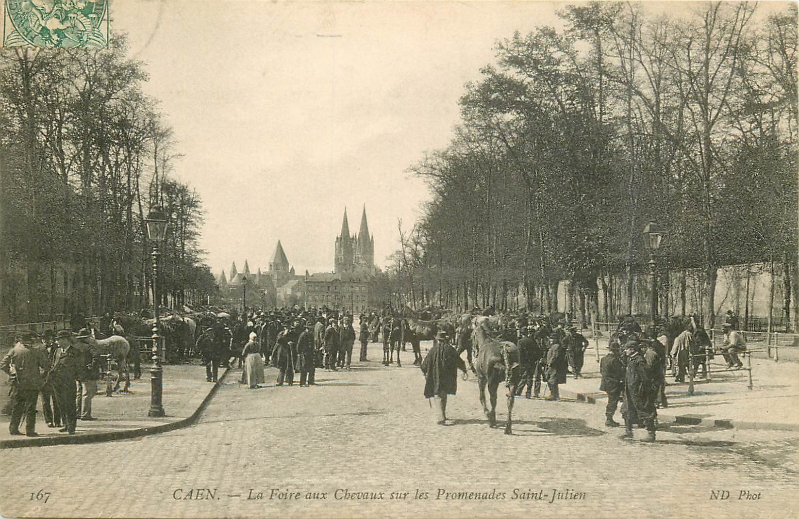 14 CAEN. Foire auc Chevaux Promenade Saint-Julien 1907