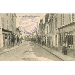 77 LIZY-SUR-OURCQ. Café Hôtel de Ville sur Grand-Rue 1915 tampon militaire