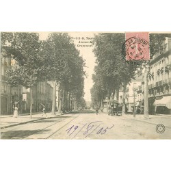2 x Cpa 37 TOURS. Avenue Grammont et la Gare 1905