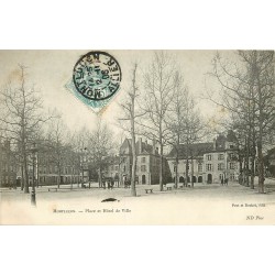 2 x Cpa 03 MONTLUCON. Place Hôtel de Ville 1908 et Château anciennes Casernes