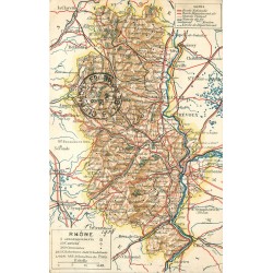69 RHÔNE. Plan du Département 1908