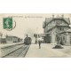 92 GENNEVILLIERS. Train avec locomotive à vapeur entrant en Gare vers 1909