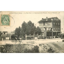 94 ALFORTVILLE. Restaurant de la Terrasse rue Villeneuve et Petit Pont 1907