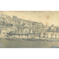 MALTA MALTE. Photo carte postale du Port Marché aux poissons