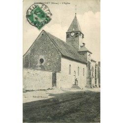 02 JUVINCOURT. Animation sur le Perron de l'Eglise 1913