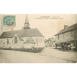 27 HARCOURT. Attelage à côté de l'Eglise 1907