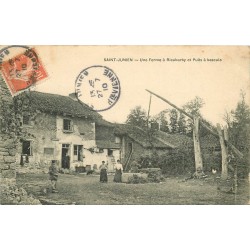 87 SAINT-JUNIEN. Ferme à Rieubarby avec Puits à bascule 1910