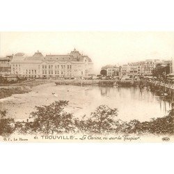 carte postale ancienne 14 TROUVILLE. Top Promotion. Le Casino vu sur la Touques