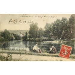 89 VINCELLES. Le Pertuis et Cheminots sur les Bords de l'Yonne 1907