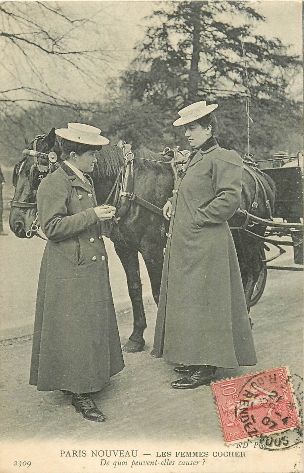 PARIS NOUVEAU. Les Femmes Cocher Cochère 1907. De quoi causent-elles ?