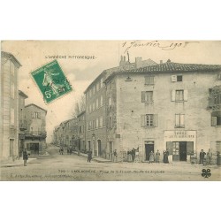 07 LABLACHERE. Tabac et Café Place Jaujon route Joyeuse 1908