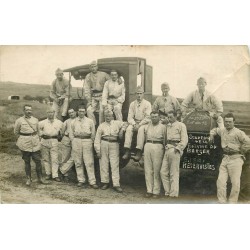 MILITARIA. 63 Les Chauffeurs du 353° à La Fontaine du Berger. Photo carte postale 1929