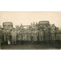 MILITARIA. Régiment du du 53 et 353° Régiments avec Jeep et Camions militaires
