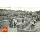 carte postale ancienne 14 TROUVILLE. Top Promotion. Pont sur la Touques 1906. Aqua Photo