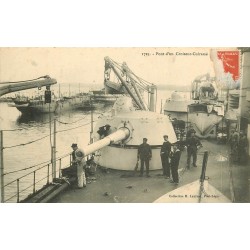 TRANSPORTS MILITARIA. Canon sur le Pont d'un Croiseur Cuirassé