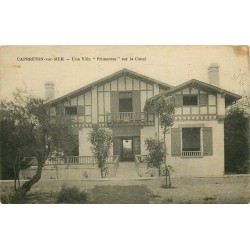 2 Cpa 40 CAPBRETON-SUR-MER. Villa Primerose sur Canal et Sanatorium