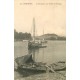 33 LIBOURNE. Bateaux et barques de Pêcheurs sur la Dordodne avec Tertre Fronsac 1916