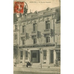 03 MOULINS. Banque la Société Générale 1913