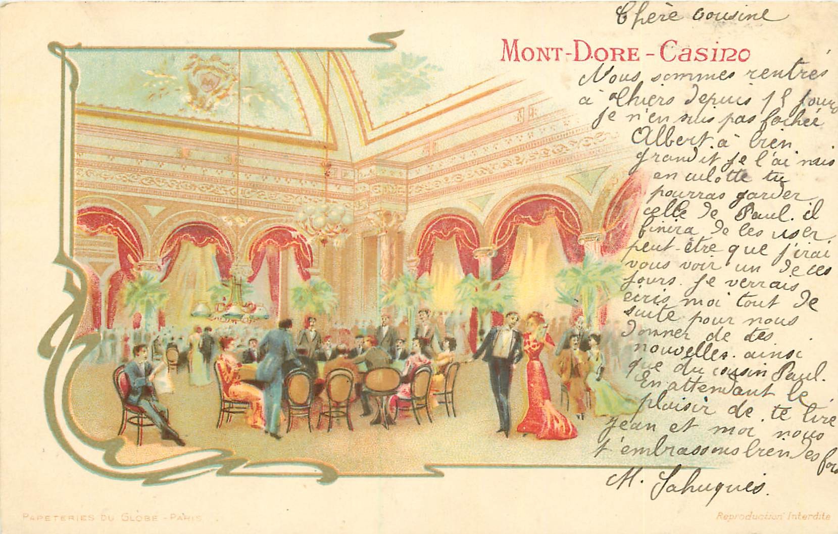 63 LE MONT-DORE. Le Casino 1904. Impeccable éditions Papeterie du Globe