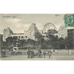 sur fortunapost.com OSPEDALETTI. Attelage devant le Casino 1911 carte postale ancienne