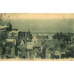 carte postale ancienne 14 TROUVILLE. Top Promotion. Panorama 1928