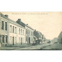 62 BEAUMONT EN ARTOIS. Les Livreurs de pain en voiture rue Saint-Martin