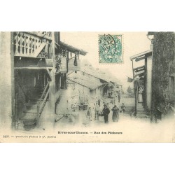 74 RIVES-SOUS-THONON. Animation rue des Pêcheurs vers 1903