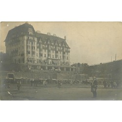 50 GRANVILLE. Photo carte postale la Plage devant le Normandy Hôtel