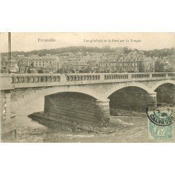 carte postale ancienne 14 TROUVILLE. Pont sur la Touques 1906